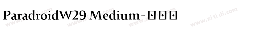 ParadroidW29 Medium字体转换 ParadroidW29 Medium字体转换